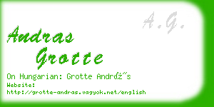 andras grotte business card